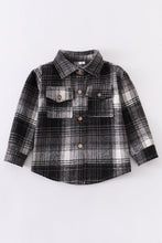 Grey plaid button down mommy & me shirt