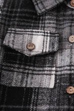 Grey plaid button down mommy & me shirt