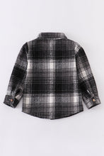 Grey plaid button down mommy & me shirt