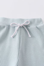 Mint ribbed cotton pocket shorts set - ARIA KIDS