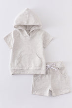 Grey pocket hoodie set