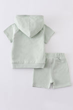 Green pocket hoodie set