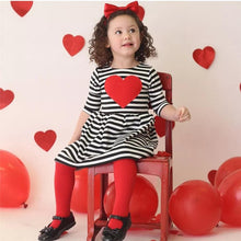 Heather Heart Long Sleeve Stripe Dress - ARIA KIDS