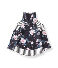 Ellie Mommy & Me Floral & Stripes Turtleneck Black Pullovers - ARIA KIDS