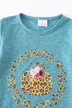 Mommy & Me Grateful & Blessed Leopard Pumpkin Teal Shirts - ARIA KIDS