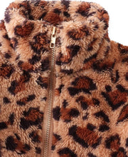 Paris Mommy and Me Leopard Zip Up Sherpa Jacket - ARIA KIDS