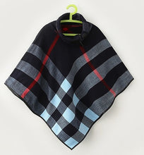 Adult Size - ARIA Plaid Collared Poncho - in 4 Colors - ARIA KIDS