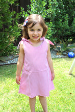 July Tie Knot Dress in Red and Blue - ARIA KIDS