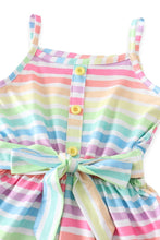 Jessica Rainbow & Stripes Ruffle Romper (Pre-order) - ARIA KIDS
