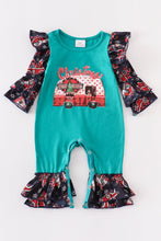 Christmas camper ruffle baby romper