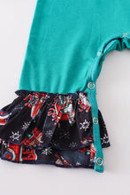 Christmas camper ruffle baby romper