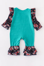 Christmas camper ruffle baby romper
