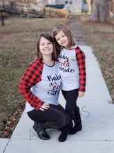 Buffalo Plaid Mommy & Me Matching Christmas Raglan - "Baby It's Cold Outside" - ARIA KIDS