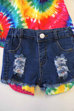 Bright Twirl Tie Dye Top & Shorts Set - ARIA KIDS