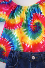 Bright Twirl Tie Dye Top & Shorts Set - ARIA KIDS
