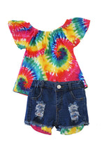 Bright Twirl Tie Dye Top & Shorts Set - ARIA KIDS