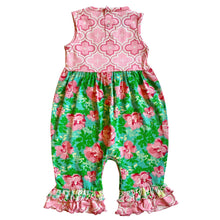 Spring Rose Floral & Geometric Baby Girl Toddler Romper - ARIA KIDS