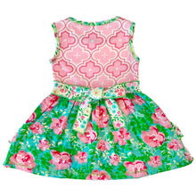 Spring Rose Floral & Geometric Ruffle Dress Capri Set - ARIA KIDS
