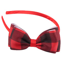 Buffalo Plaid Girls Bow Headband - 2 Color options - ARIA KIDS