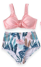 Mommy & Me Blush Pink Botanical High Waisted 2-Piece Swimsuit (Pre-order) - ARIA KIDS