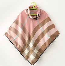 Adult Size - ARIA Plaid Collared Poncho - in 4 Colors - ARIA KIDS