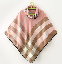 WHOLESALE BUNDLE - Adult Size - ARIA Plaid Collared Poncho - in 4 Colors - ARIA KIDS