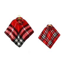 Aria Mommy and Me Plaid Poncho - Mother Daughter Matching 2-Piece Set (4 Colors) - ARIA KIDS