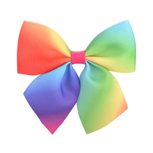 Bright Rainbow 4" Hair Bow Clip - ARIA KIDS