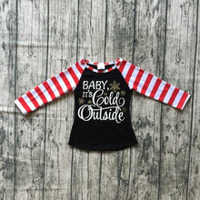 WHOLESALE BUNDLE - Striped Mommy & Me Matching Raglan - "Baby It's Cold Outside" - ARIA KIDS