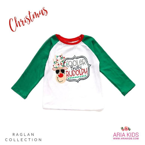 Cooler Than Rudolph Unisex Raglan Shirt - ARIA KIDS