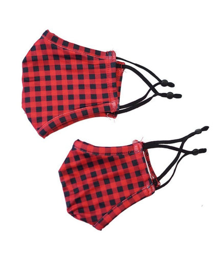 Mommy & Me Buffalo Plaid Checks in Red and Back - ARIA KIDS