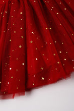 Red sequin bow girl tutu dress