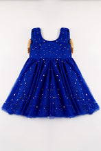 Blue sequin bow girl tutu dress - ARIA KIDS