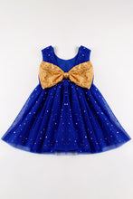 Blue sequin bow girl tutu dress - ARIA KIDS