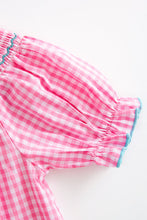 Pink plaid pumpkin smocked dress - ARIA KIDS