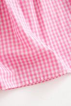 Pink plaid pumpkin smocked dress - ARIA KIDS