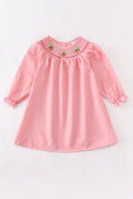 Pink turkey smocked dress