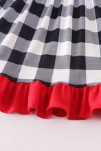 Marry christmas ruffle plaid dress - ARIA KIDS