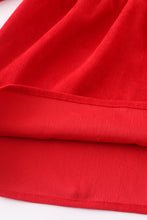 Red wreath smocked dress