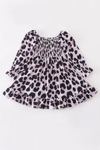 Leopard smocked ruffle dress mommy & me - ARIA KIDS