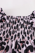 Leopard smocked ruffle dress mommy & me - ARIA KIDS
