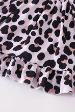 Leopard smocked ruffle dress mommy & me - ARIA KIDS
