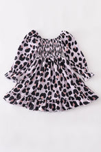 Leopard smocked ruffle dress mommy & me - ARIA KIDS