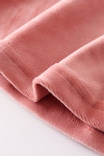 Peach floral velvet twirl dress - ARIA KIDS