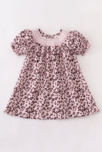 Pink Leopard smocked dress - ARIA KIDS