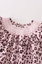 Pink Leopard smocked dress - ARIA KIDS