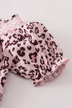 Pink Leopard smocked dress - ARIA KIDS