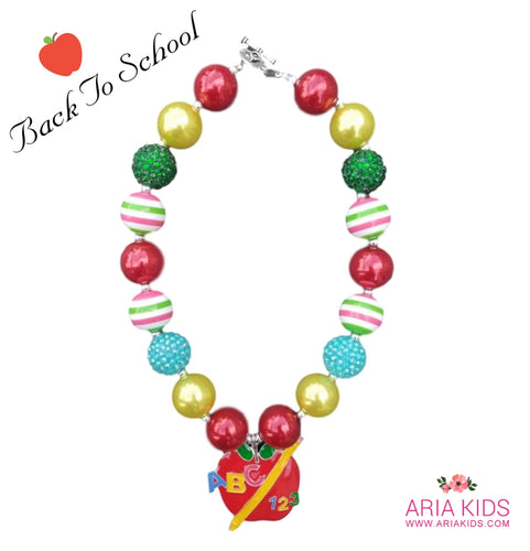 ABC Apple Back To School Necklace - ARIA KIDS