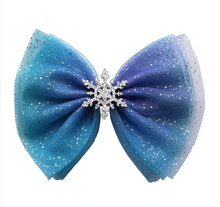 Frozen Inspired 4" Glitter Hair Bow Clip - ARIA KIDS