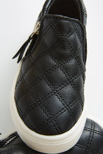 Kids to tween Black loafer zip sneaker - ARIA KIDS